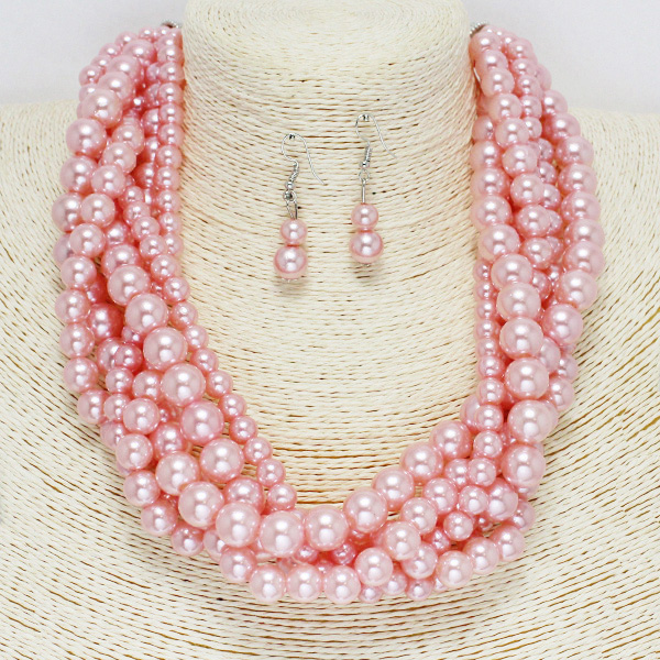 86034_Pink, pearl necklace