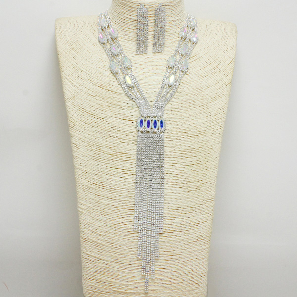 72633_Silver/AB, rhinestone necklace