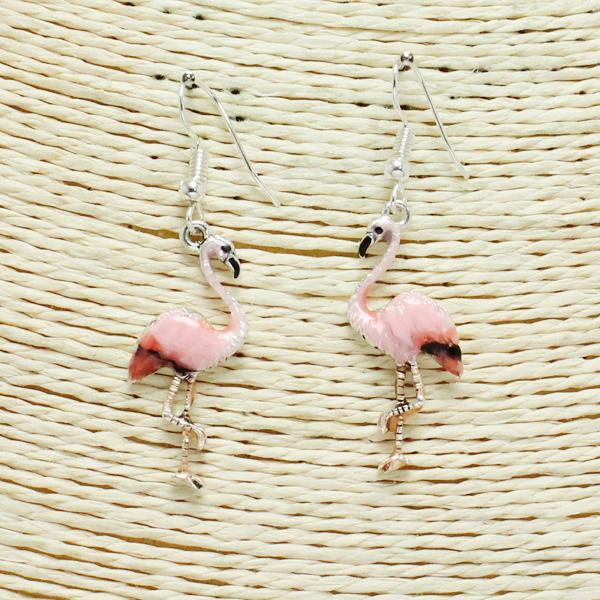 73613_Pink, flamingo earring 