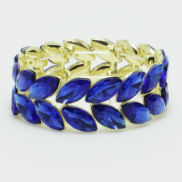 73771_Gold/Blue, rhinestone bracelet