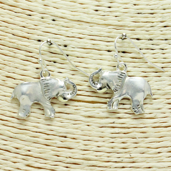75024_Silver, elephant earring