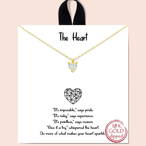 77726_Gold, &quotthe heart" necklace/ 18k gold dipped