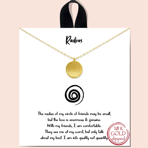 77743_Gold, &quotradius" necklace/ 18k gold dipped