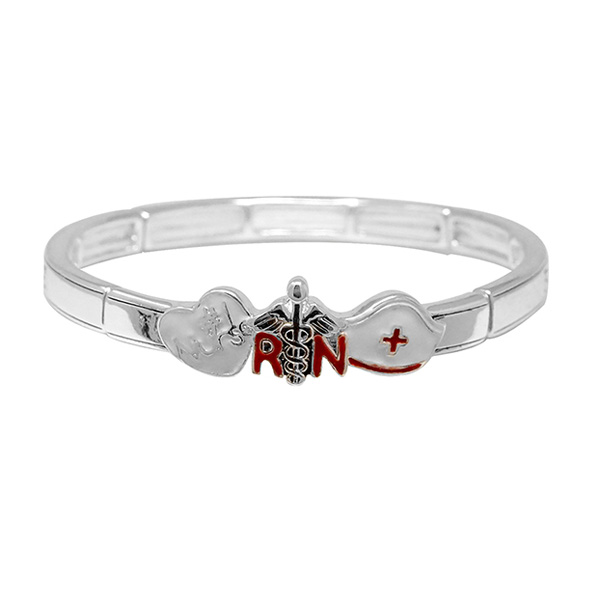 83392_&quotfaith hope love" nurse stretch bracelet