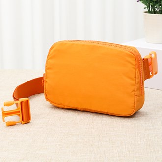 94699_Orange, solid nylon sling bag 