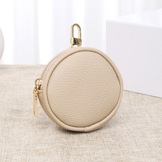 96223_Beige, faux leather coin purse pouch