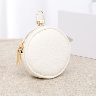 96223_Ivory, faux leather coin purse pouch