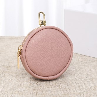 96223_Pink, faux leather coin purse pouch