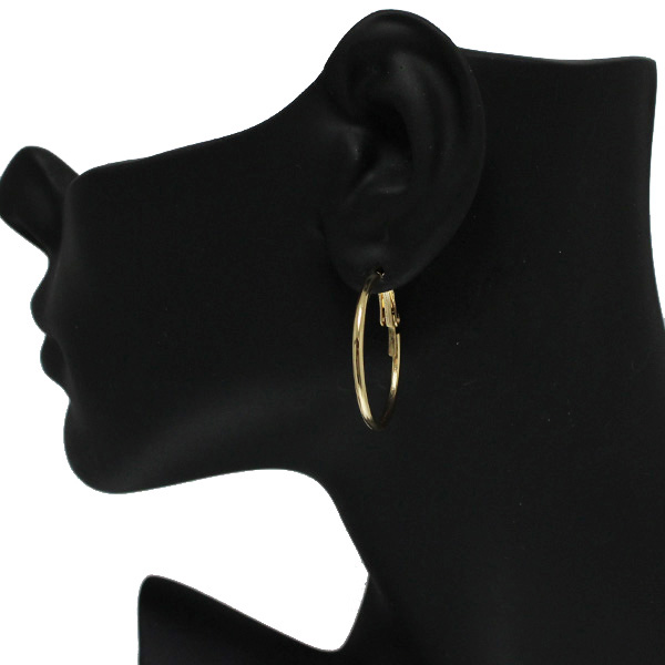 86854_Gold, 30mm* round hoop earring 