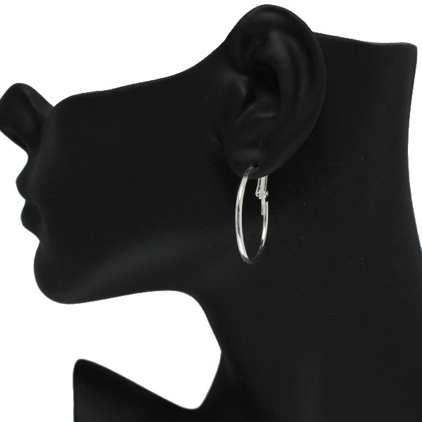 86854_Silver, 30mm* round hoop earring 