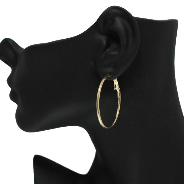 86855_Gold, 40mm* round hoop earring 