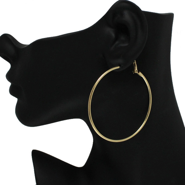 86857_Gold, 60mm* round hoop earring 