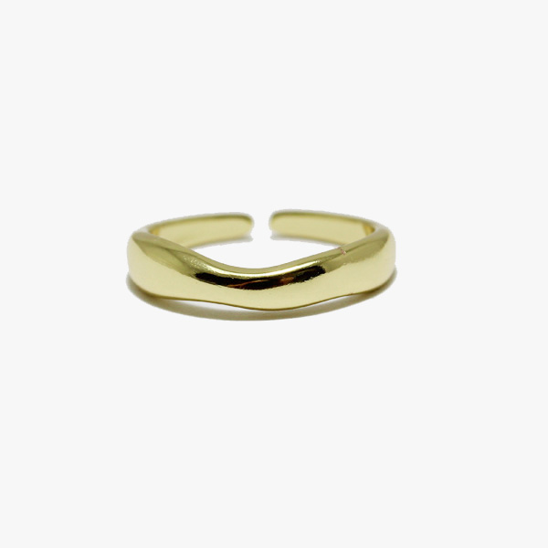 88900_Gold, simple hinged ONE SIZE ADJUSTABLE RING