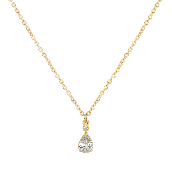 85483_Diamond, april birthstone dainty pendant necklace